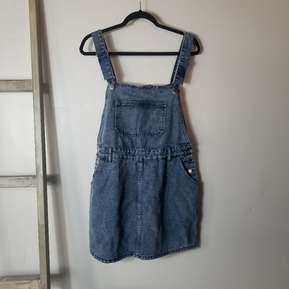 JEAN JUMPER DRESS SIZE LARGE - Picture 1 of 14